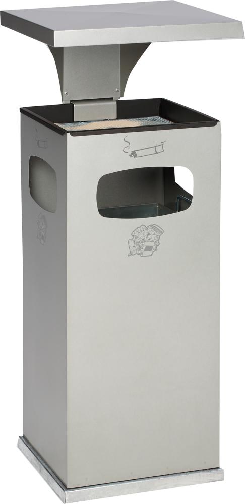 Kombi-Ascher silber 3fach38l incl. Inneneimer VAR