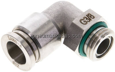 Winkel-Steckanschluss G 3/8"-12mm, IQS-ES LE/IQS-PVDF