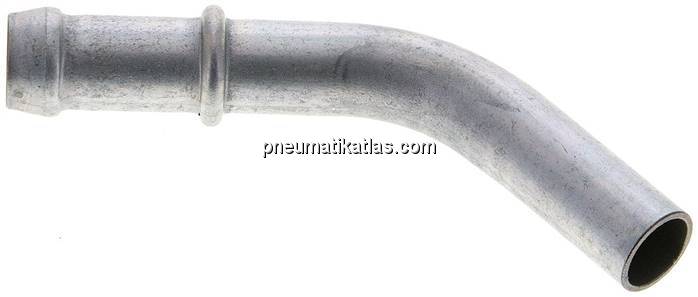 45°-Schlauchnippel Rohr 12, Schl. 11 - 12mm, Stahl verzinkt