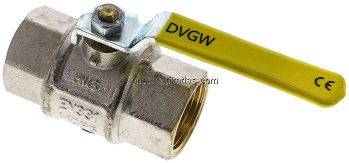 Messing-Kugelhahn, Rp 1", 0 - 45bar, für Sauerstoff (Industrie)