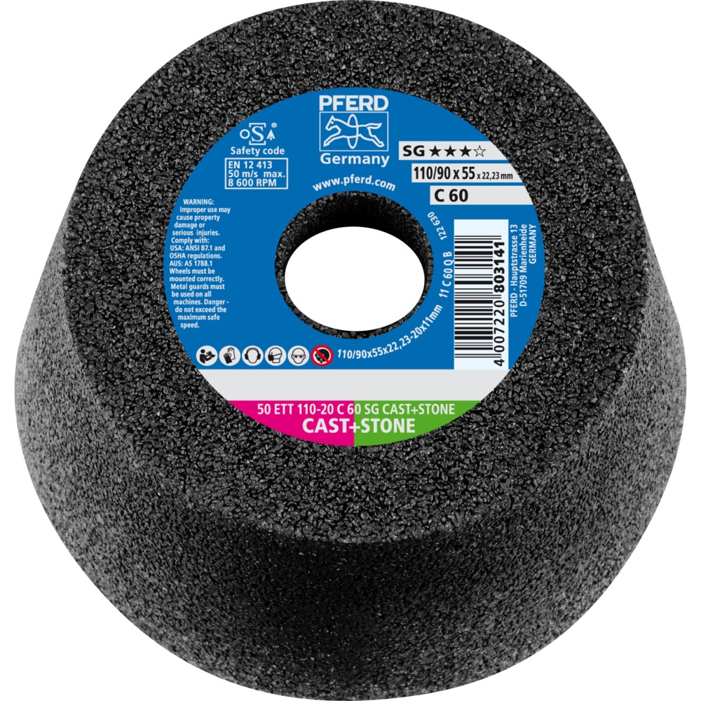 Schleiftöpfe 50 ETT 110-20 C 60 SG CAST+STONE