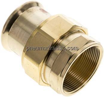 Pressfitting, Verschraubung flachd., 54mm / Rp 2"(IG)