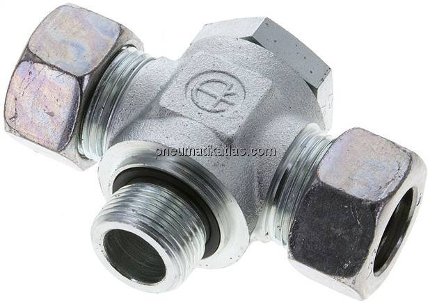 T-Schwenkverschraubung G 3/4"-22 L (M30x2), Stahl verzinkt