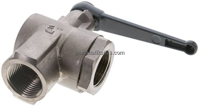 Messing-Winkelkugelhahn, G 1", PN 20