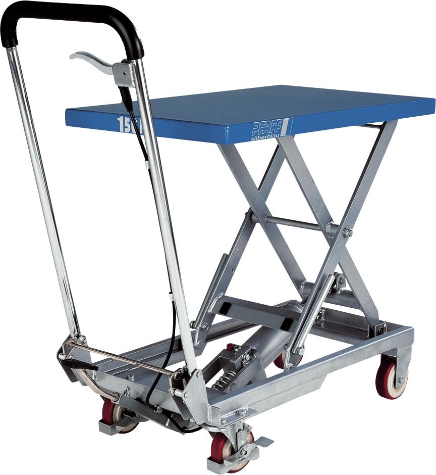 Scherenhubtisch HX Plattform B1000xT510 mm Bereifung PA/PA Tragkraft 750 kg