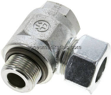 Winkel-Schwenkverschraubung G 1"-25 S (M36x2), Stahl verzinkt