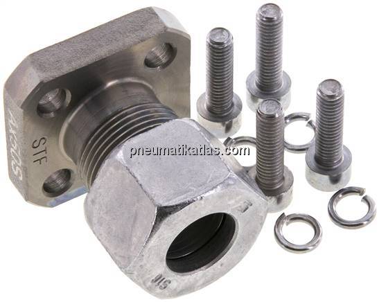 Gerade Flanschverschraubung Pumpenflansch LK 35, 16 S (M24x1,5)