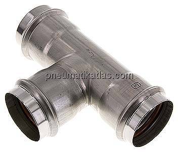 Pressfitting, T-Stück, 54mm innen, 1.4404