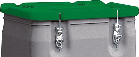 Mobil-Box 250 l Box grau / Deckel grün