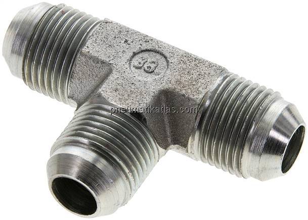 T-Stück,UNF 7/8"-14 AG (JIC), Stahl verzinkt