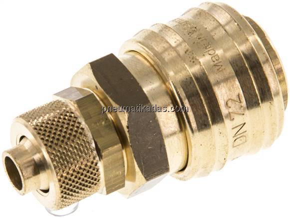 Kupplungsdose (NW7,2) 10x8mm Schlauch, Messing