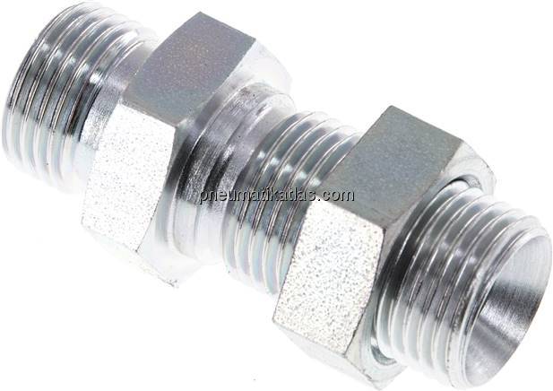 Schottnippel, 60°-Kegel G 1/2", Stahl verzinkt