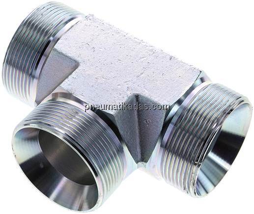 T-Stück, 60°Konus G 2"-G 2"-G 2" (AG), Stahl verzinkt