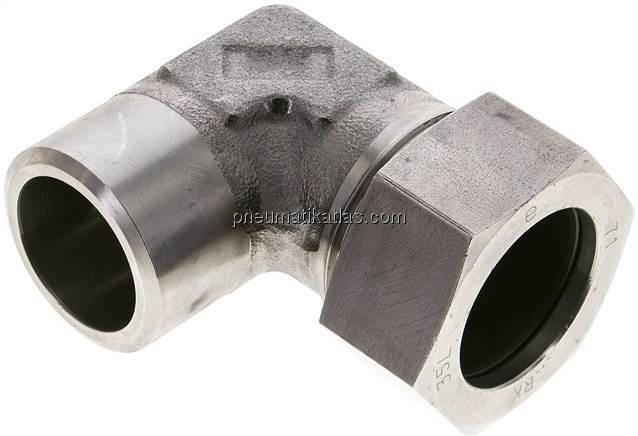 Winkel-Anschweißverschraubung 35 L (M45x2), 1.4571