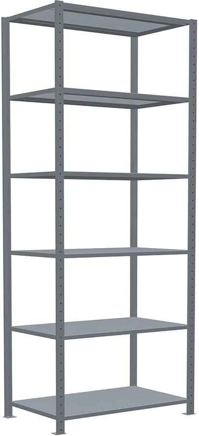 Steckregal B1000xT600xH2500 mm Grundfeld 6 Böden vzk Fachlast 150kg