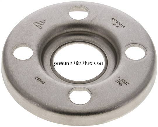 Losflansch DN32-PN10, ähnlich DIN 2642, 1.4301 gepresst