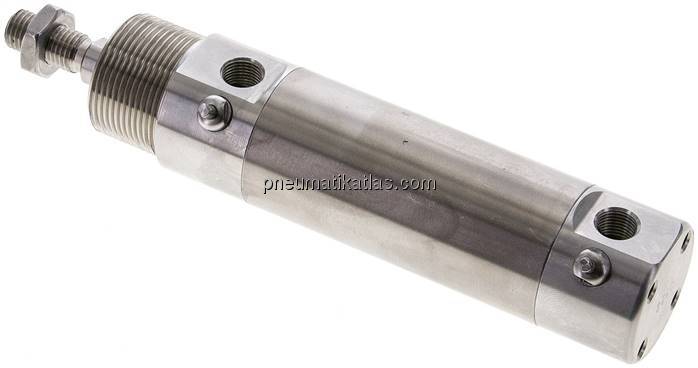 Clean-Profile Edelstahlzylinder Ø32mm, Hub 25mm