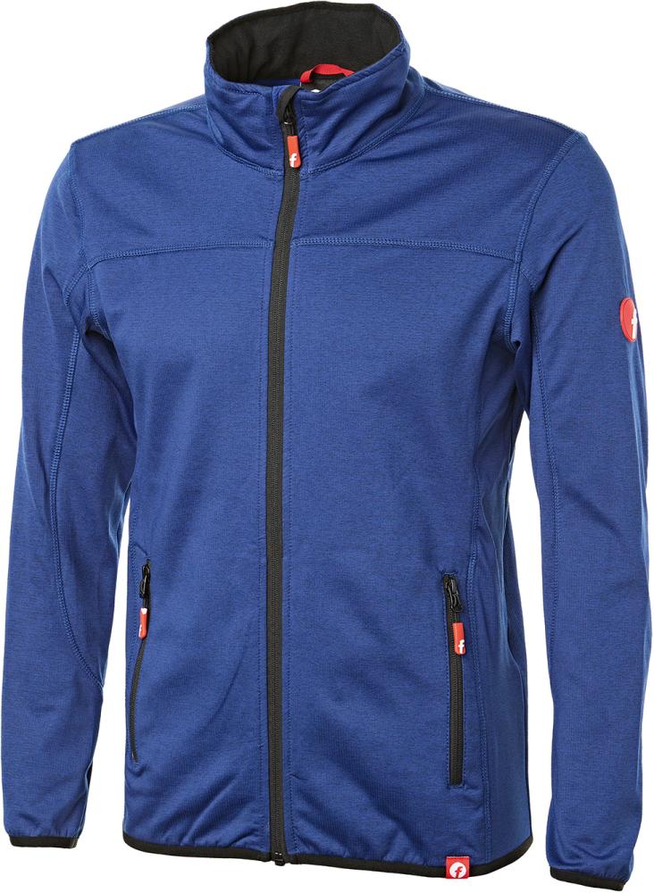 Tech-Fleecejacke kornblau/schwarz meliert Gr. 4XL Fortis Elements