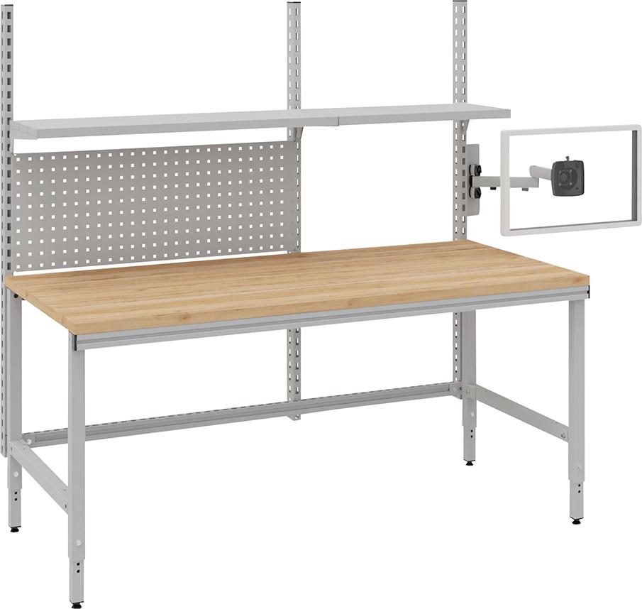 Systemtisch Multi4easy B1685xT800xH720-1020 mm Tischplatte Multiplex manuell verstellbar