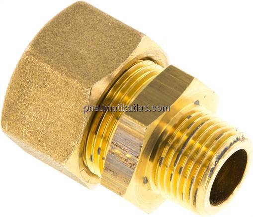 Gerade Klemmringverschraubung R 3/8"-16 (M22x1,5)mm, Messing