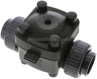 PVC-Membranventil (NO) PVC / EPDM, 40mm Klebemuffe