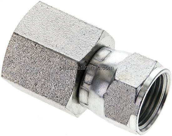 Gerade Aufschraubverschraubung JIC UNF 3/4"-16 - G 1/2"