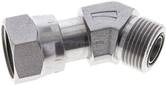 ORFS-45°-Winkelverschraubung UNS 1"-14(IG/AG)