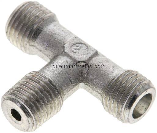 T-Schneidringverschraubung R 1/4"-6 S (M14x1,5), ohne Mutter & Schneidring, Stah
