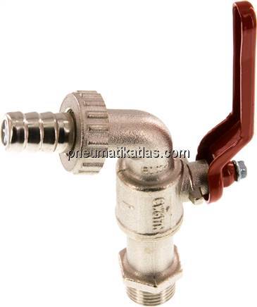 Messing-Kugelauslaufhahn G 1/2"-13 (1/2")mm, -0,9 bis 15bar