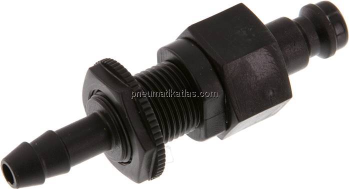 Schott-Kupplungsstecker (NW5) 6 (1/4")mm Schlauch, POM