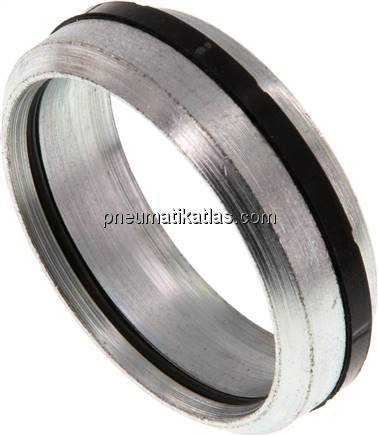 Schneidring Stahl verzinkt mit Elastomerdichtung 35 L (M45x2)