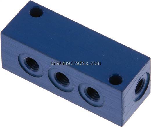 Verteilerleiste 4x M 5, Aluminium