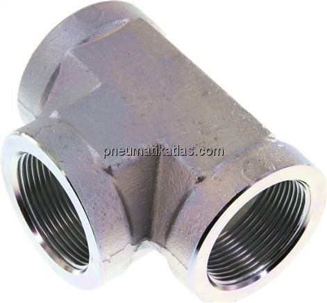 Hochdruck T-Stück G 1-1/2" (IG), Stahl verzinkt