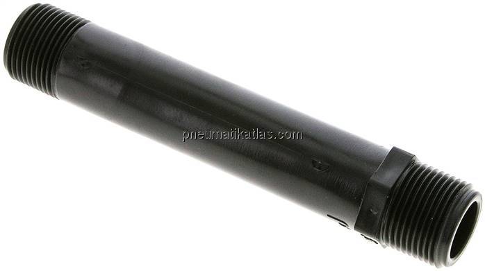 Rohrdoppelnippel G 3/4"-150mm, Polypropylen