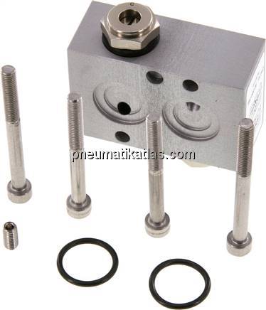 NAMUR Adapterplatte, 5/2-Wege Drosselfunktion beidseitig