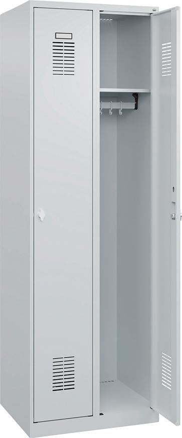 Garderobenschrank FORUM 2 Abteile RAL 7035/7035 Bodenstehend