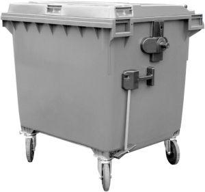 Müllcontainer 1.1cbm Kst Flachdeckel grün
