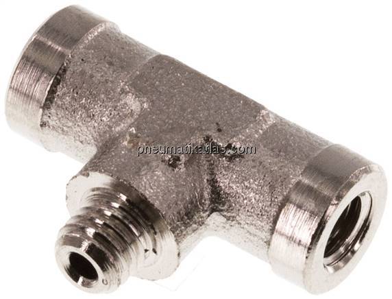 T-Einschraubstück M 5(IG)-M 5(AG), Messing vernickelt