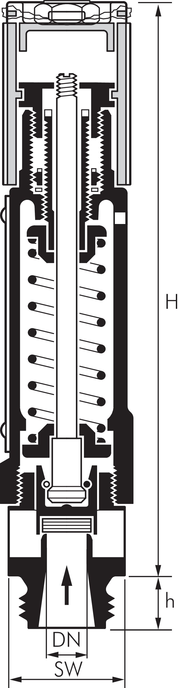 Zeichnung: Hochleistungs-Sicherheitsventil