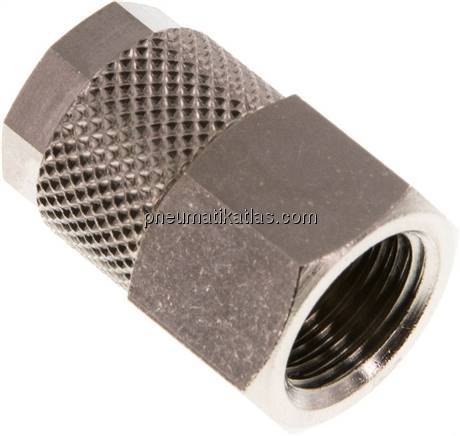 Aufschraub-Verschraubung G 1/4"-10x8mm, Messing vernickelt