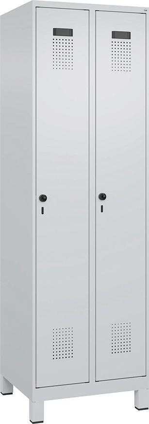 Spind Evolo PLUS 2 Abteile H1950xB600xT500mm RAL7035/RAL7035 /F/7035