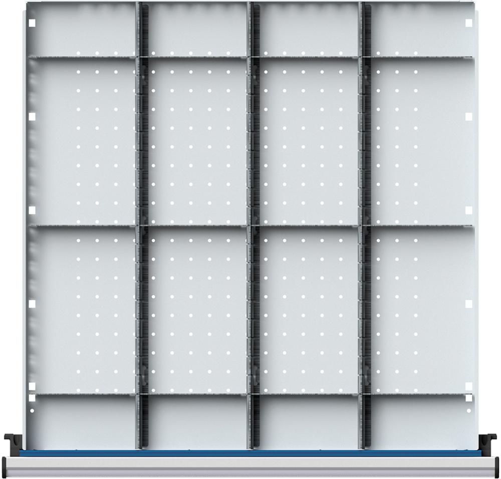 Schubladeneinteilungssatzfür FH 180mm 1/4 Teilung f.Schublade B600xT600mm