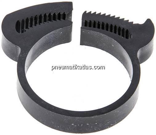 Schnapp-Schlauchschelle, Nylon, 25,1 - 28,2mm