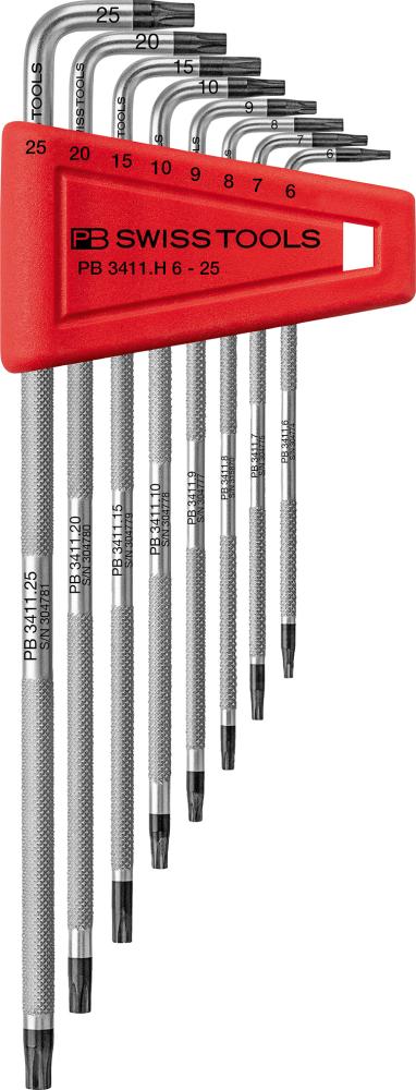 Winkelschraubendreher- Satz im Kunststoffhalter 9-teilig T6-T25 SAFETY PB Swiss Tools