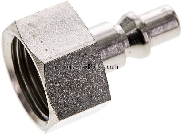 Kupplungsstecker (ARO/ORION) G 1/2"(IG), Stahl gehärtet & vernickelt
