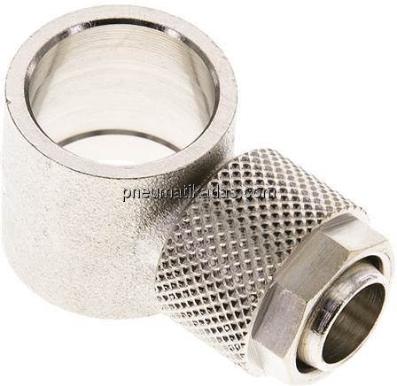 Verschraubung, L-Ringstück G 3/8"-12x10mm, Messing vernickelt