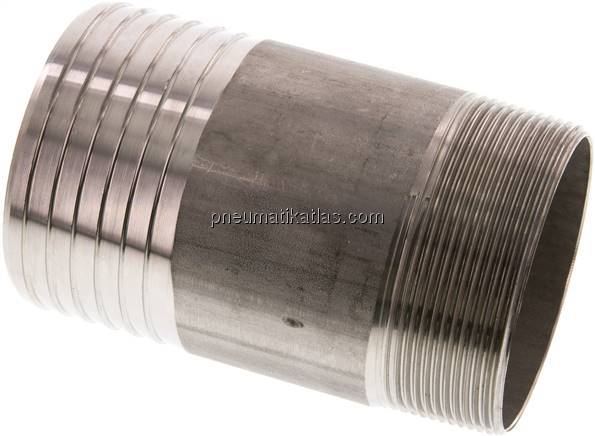 Gewindetülle ohne Bund R 2-1/2"-75 (3")mm, 1.4571
