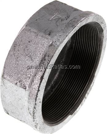 Verschlusskappe Rp 4", Temperguss verzinkt