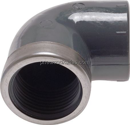 Exemplarische Darstellung: Winkel 90° mit Klebemuf