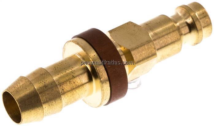 Kupplungsstecker (NW5) 9 (3/8")mm Schlauch, braun, Dreieck 9,5 mm